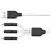 USB kabel hoco X21 Silicone 3in1, microUSB, type C, Lightning, 1 m
